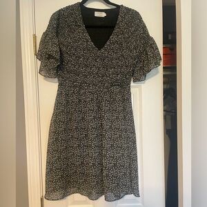 Black floral dress